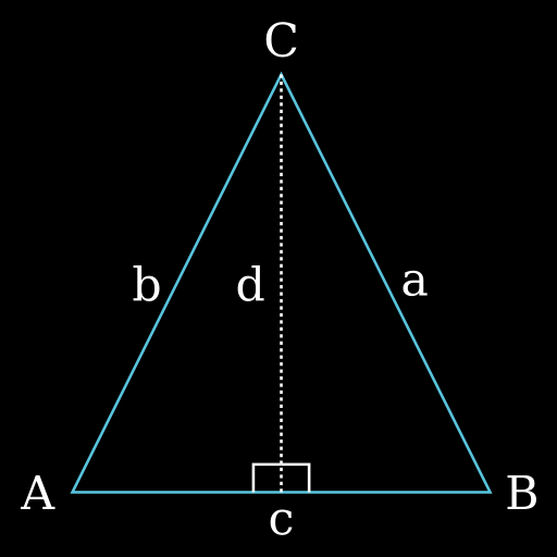 Ilustrasi hukum sinus
